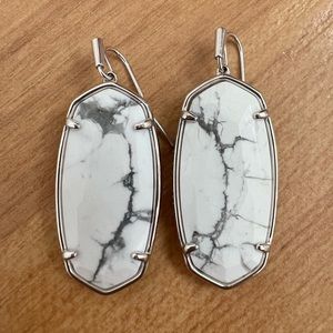 COPY - Kendra Scott Elle Earrings White Howlite Marble